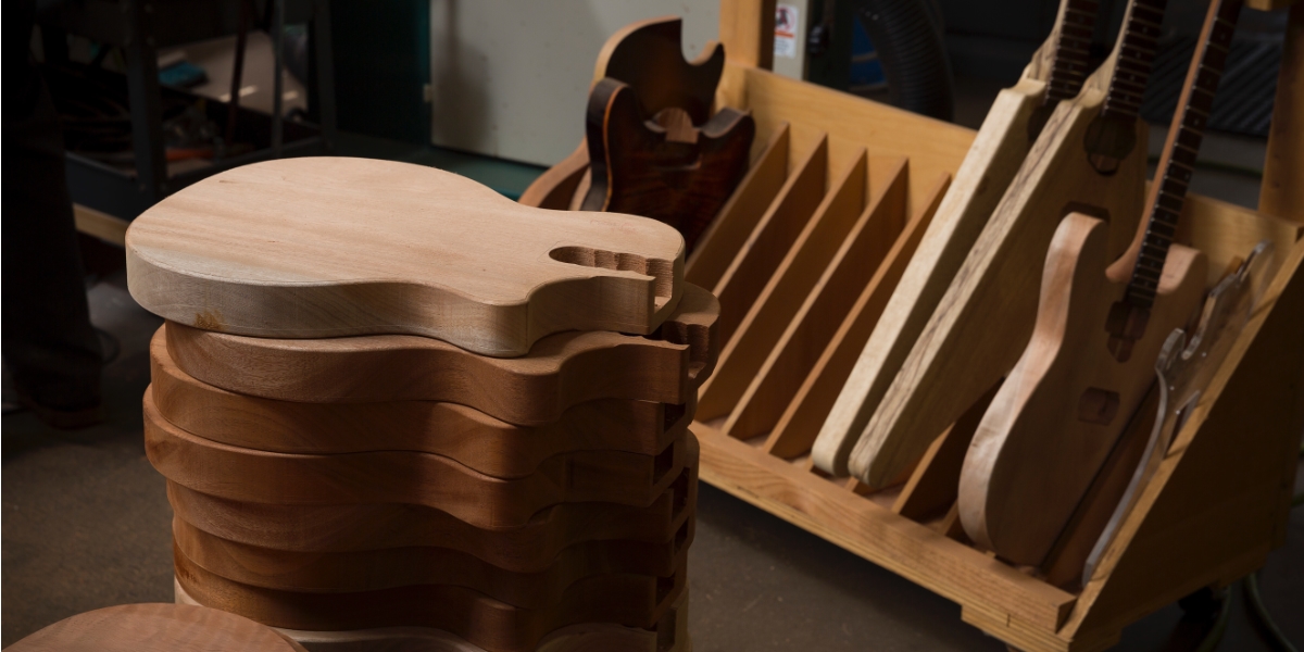 Differentes formes de corps de guitares electriques