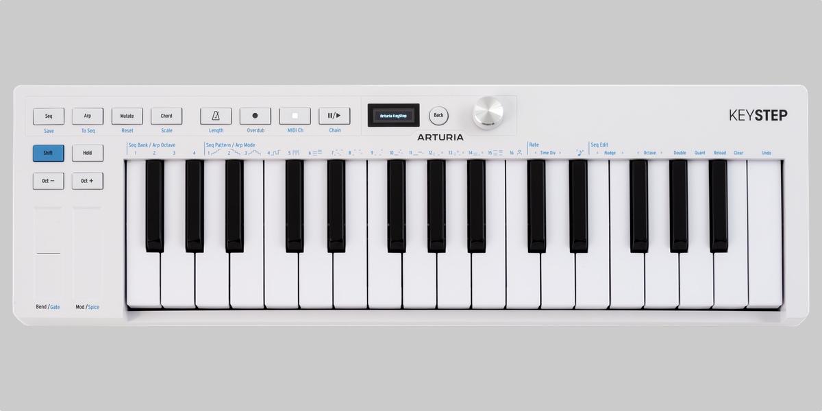 Vue face du Arturia Keystep MK2 Vue face du Arturia Keystep MK2