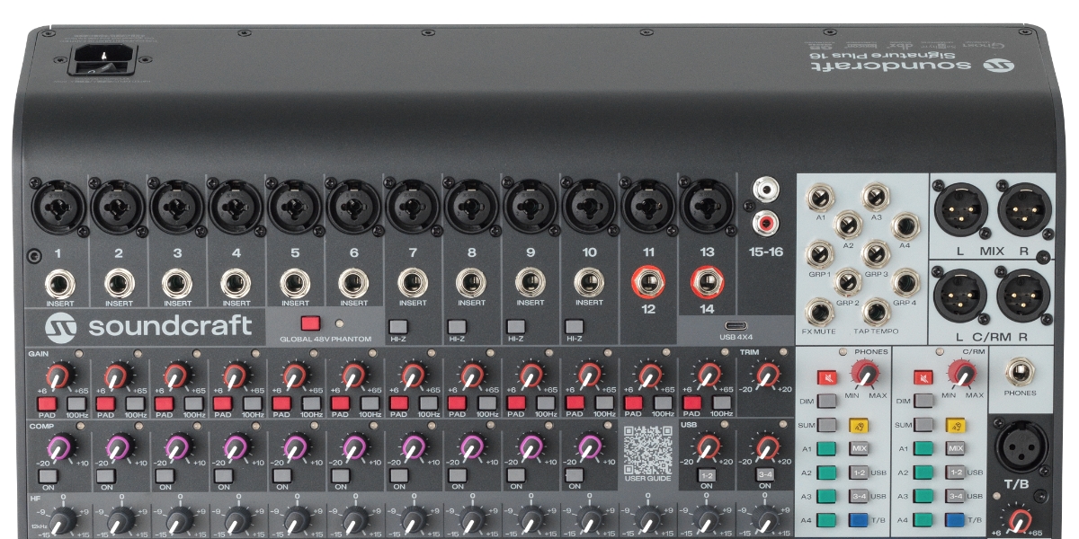 Connectique Soundcraft Signature Plus