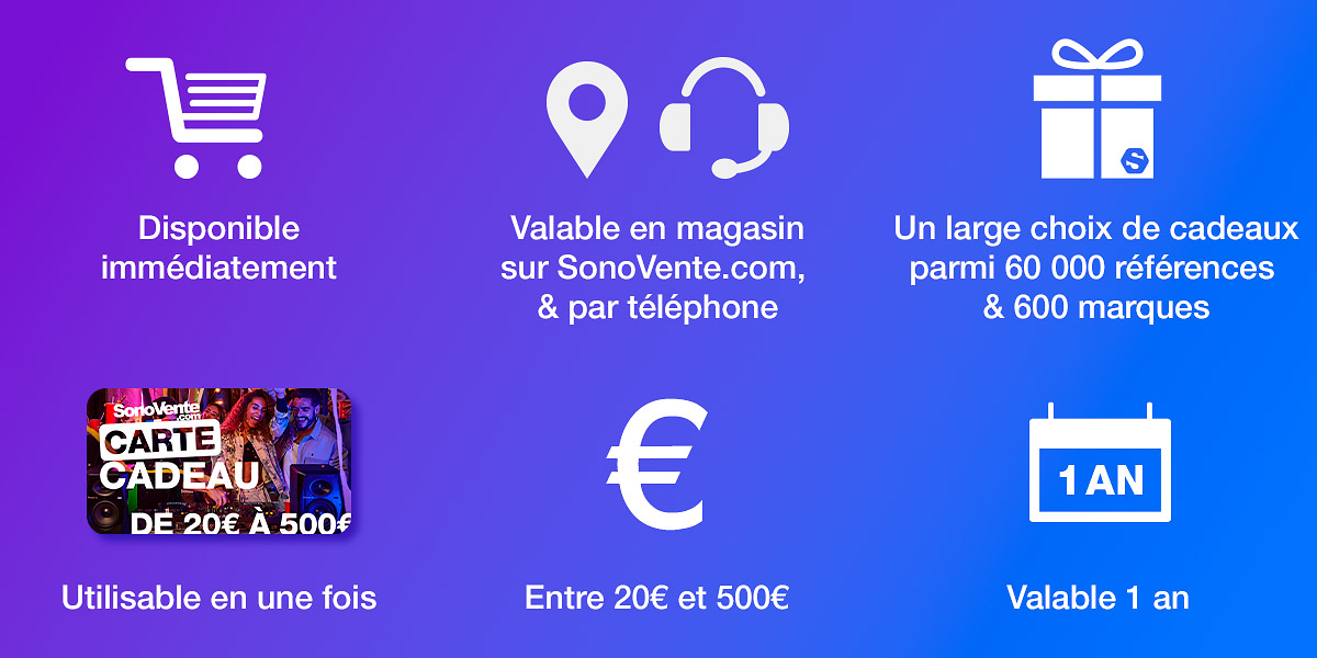 Cartes Cadeaux avantages