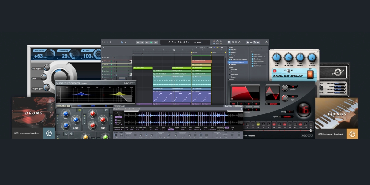 Motu 848 suite logicielle plugins