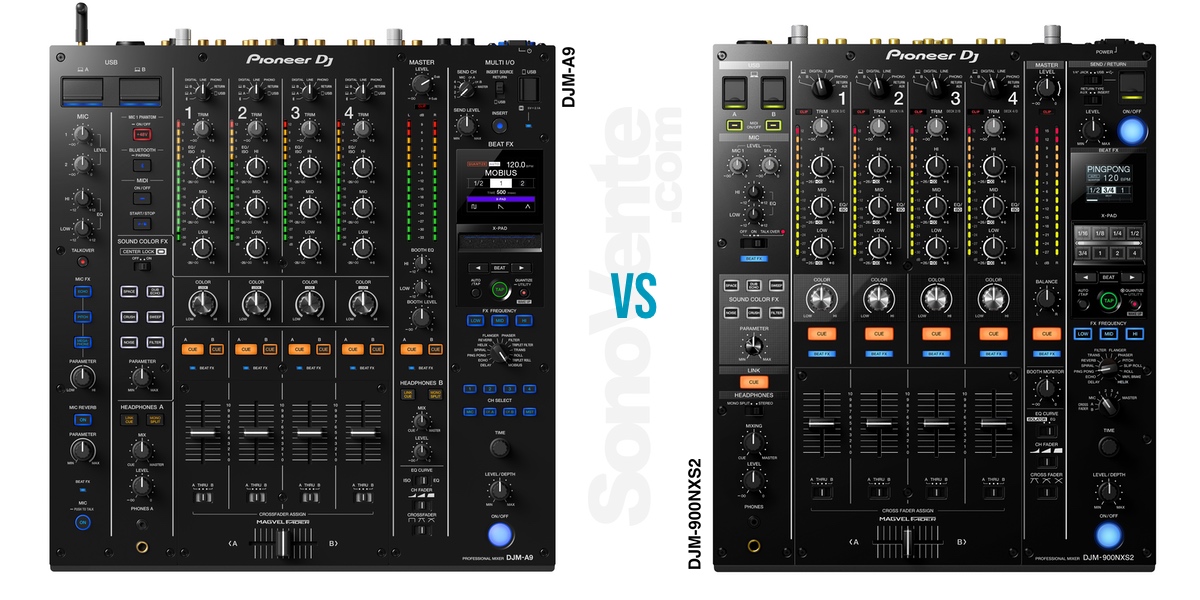 Differences entre DJM-A9 et DJM-900NXS2
