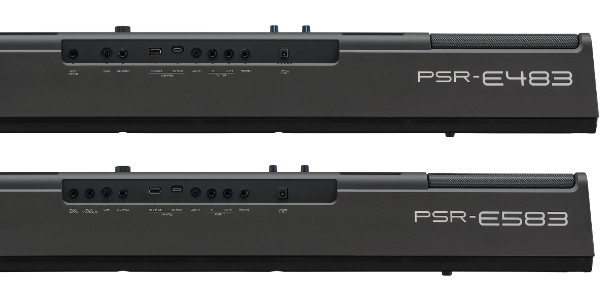 Yamaha PSR E483 Connecteurs Yamaha PSR E483 Connecteurs