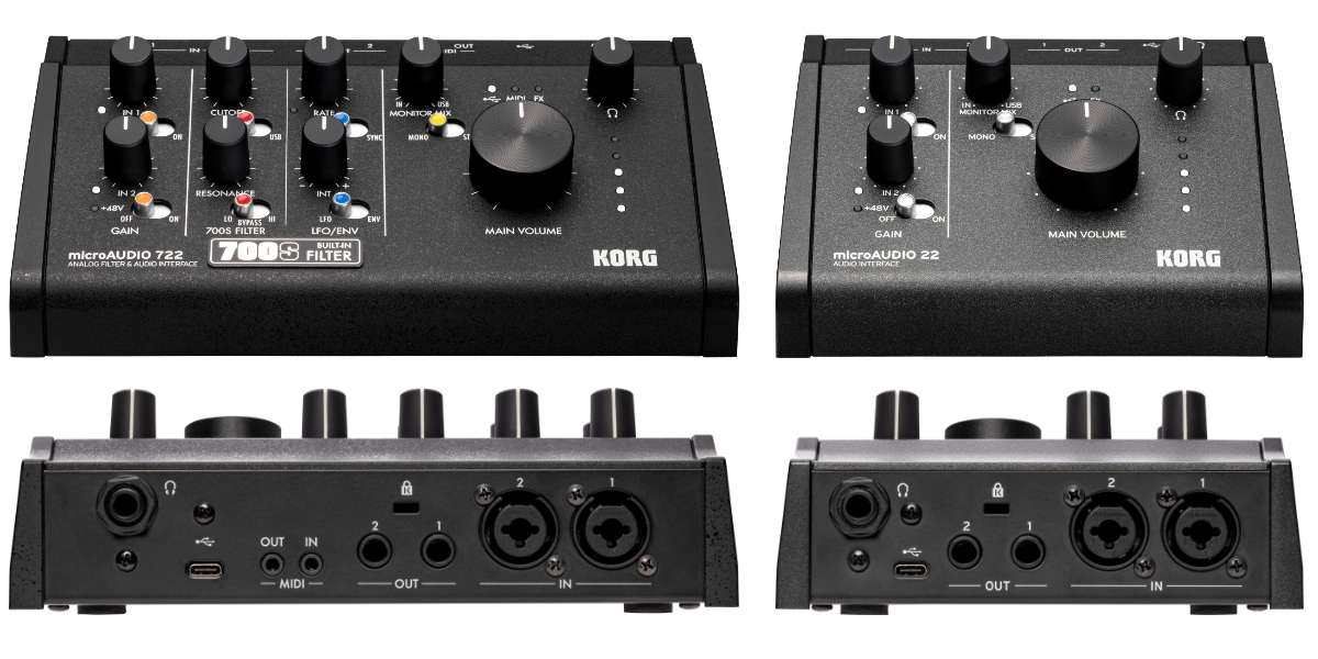 Korg MicroAUDIO connecteurs
