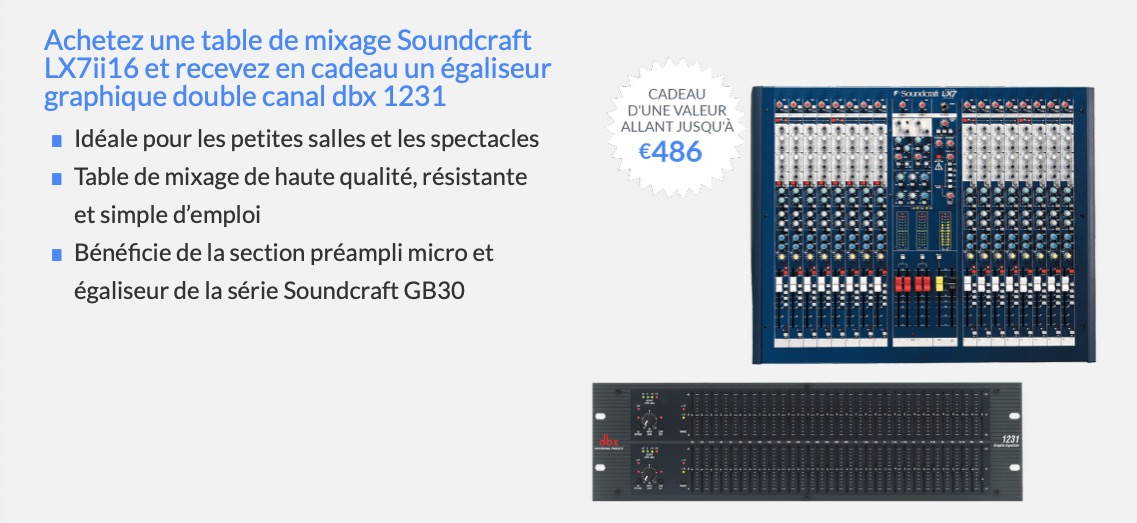 soundcraft lx7 ii 16 promo