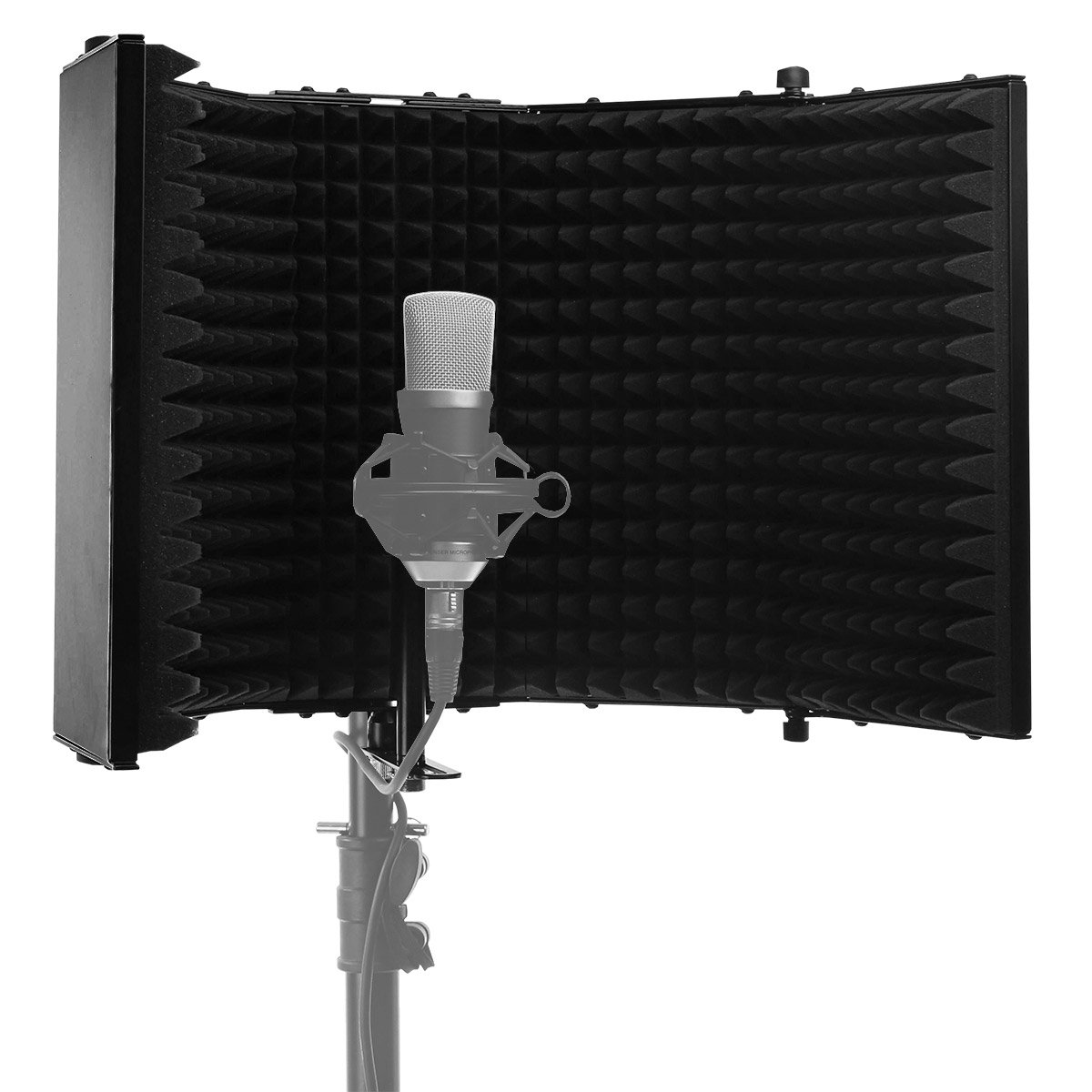 ACAMPTAR Support de microphone professionnel vec cadre nti-vibration en filet plastique et filtre nti-up integre 