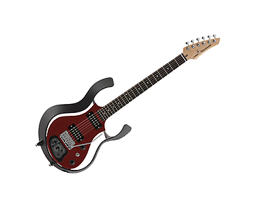 Guitare Streamstar corps rouge et cadre noir