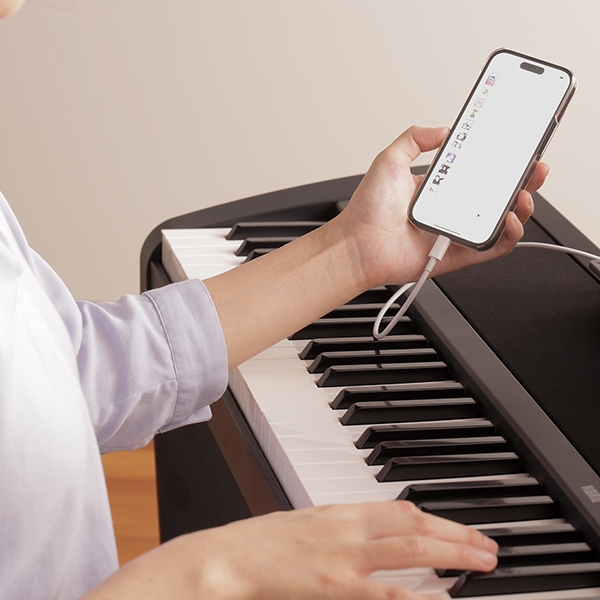 Piano numerique Korg B2+ avec smartphone