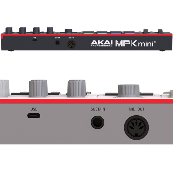 Connectique du Akai MPK mini mk4 Connectique du Akai MPK mini mk4