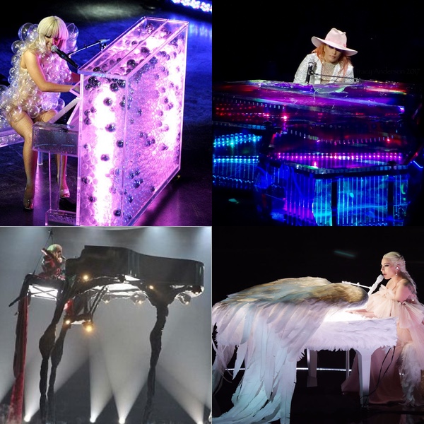 Lady Gaga Piano extravagant