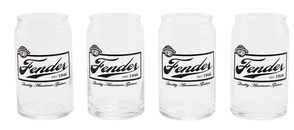 FENDER 16OZ BEER CAN GLASSES 2