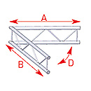 ASD57AEX21V / Angle 2 départs 60°  lg 1m00 x 1m00