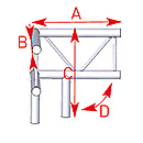 ASD57AEX31V / Angle 3 départs 90°