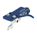 Ortofon OM SCRATCH WHITE montée sur SH-4 BLUE