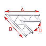 ASD57AEX21 / Angle 2 départs 60°  lg 1m00 x 1m00