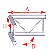 ASD57AEX22V / Angle 2 départs 90°  lg 0m50 x 0m50