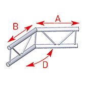 ASD57AEX25V / Angle 2 départs 135°  lg 0m50 x 0m50