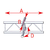 ASD57AEX41V / Angle 4 départs 90° à plat lg 0m71 x 0m71
