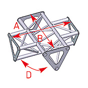 ASD57ASD1541 / Angle 4 départs 90° lg 0m35 x 0m35