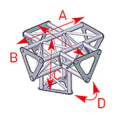 ASD57ASD1551 / Angle vertical 5 départs 90° pied lg 0m25 x 0m35 x 0m35