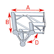 ASD57ASD22 / Angle 2 départs 90°  lg 0m40 x 0m40