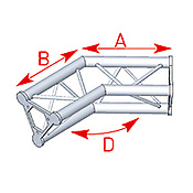 ASD57ASD25 / Angle 2 départs 135°  lg 0m40 x 0m40