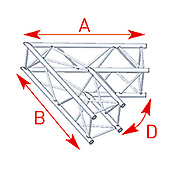 ASD57ASZ4021 / Angle 2 départs 60°  lg 1m20 x 1m20