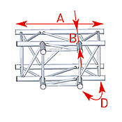ASD57ASZ4033 / Angle 3 départs 90° à plat lg 0m81 x 0m60