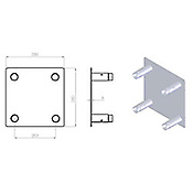 ASD57EM259ATC / Embase de sol alu pour SC 250