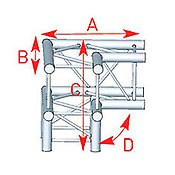 ASD57ASC3031 / Angle 3 départs 0m50 x 0m50 x 0m50