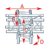 ASD57ASC3051 / Angle 5 départs 0m71 x 0m71 x 0m50