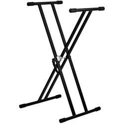 Stand clavier en X à double embase Shiver