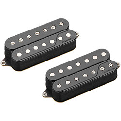 Fluence PRF-CO7-SB2 Set Neck/Bridge Open Core Classic Actif Humbucker 7 cordes Black Fishman