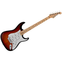 Fullerton Deluxe Comanche 3-Tone Sunburst Touche Érable G&L