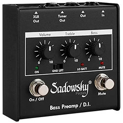 SBP-1 Pédale de préampli basse avec DI Sadowsky