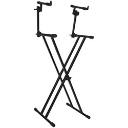 T22 Stand Clavier X double avec deux niveaux Quik Lok