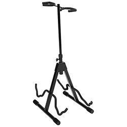 G2R Stand 2 guitares universel tête réglable Black RTX