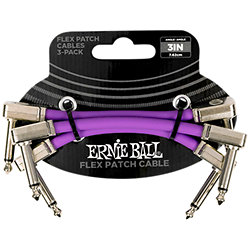 6451 Câble de patch Flex 7,5 cm Pack de 3 Purple Ernie Ball