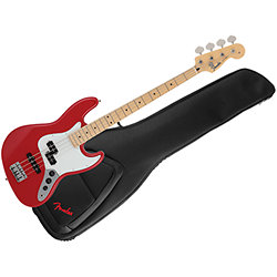 Japan Hybrid II Jazz Bass PJ MN 2024 Modena Red + Housse Fender