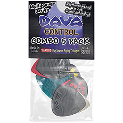 Médiators Grip Tips combo Delrin, Nylon et Gel Sachet de 6 DAVA