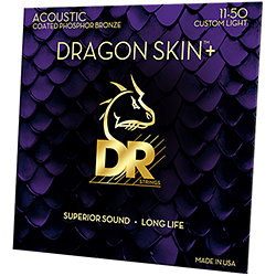 Dragon Skin Phosphore Bronze acoustique guitar Custom Light 11-50 DR Strings