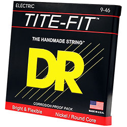 LH 9 Tite Fit Nickel Plated electric guitar Light à Medium 9-46 DR Strings