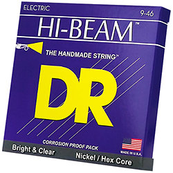 LHR Hi Beam Nickel Plated electric guitar Light à Medium 9-46 DR Strings