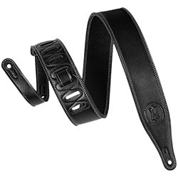 M17SS-BLK Sangle Cuir Pleine Fleur 6,4 cm Black Levy s