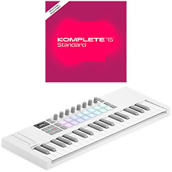 Launchkey Mini 37 MK4 White + Komplete 15 Standard Upgrade Novation
