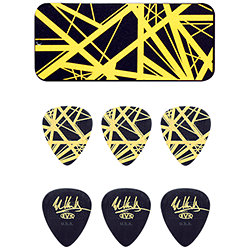 EVHPT04 Eddie Van Halen Black and Yellow Boîte de 6 Dunlop