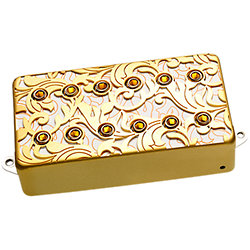 DP289FSGW UtoPIA Bridge Satin Gold / White Dimarzio