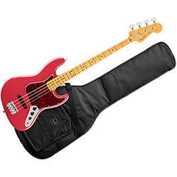 American Professional Classic Jazz Bass SS MN Faded Dakota Red + Housse Fender