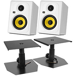 Kreate 5 White + Supports bas (La paire) Krk