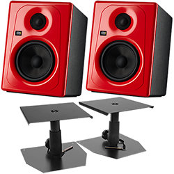 Kreate 5 Scarlett Studio + Supports bas (La paire) Krk